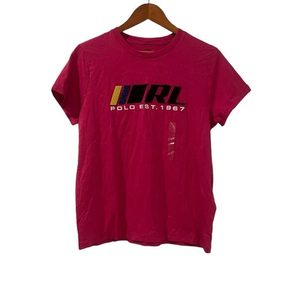 NWT! Polo Ralph Lauren pink graphic tee - Picture 1 of 8